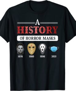 True Crime & Serial Killer A History Of Horror Masks Tee Shirt