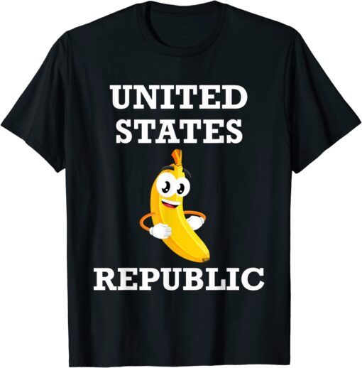 Trump 2024 Banana Biden Republic America Satire Republican Tee Shirt