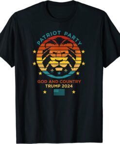 Trump 2024 Election, Patriot Party, God & Country Vintage Tee Shirt