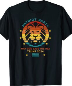 Trump 2024 Election - Patriot Party, God Save USA Vintage Tee Shirt