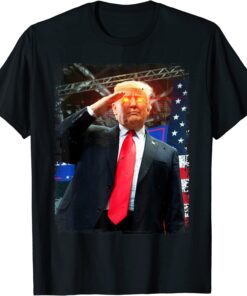 Trump 2024 President Trump American Flag Tee Shirt