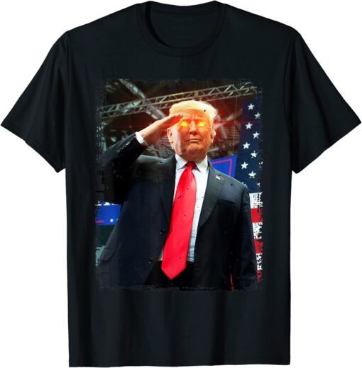 Trump 2024 President Trump American Flag Tee Shirt