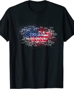 Trump Won American Flag Tee Shirt