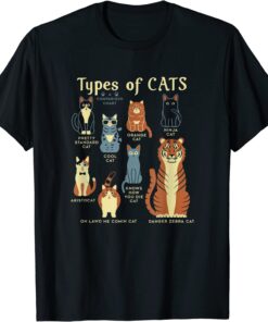 Types Of Cat Comparison Cat Orange Tee Shirt