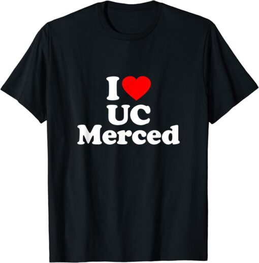 UC Merced Love Heart College University Alumni Tee Shirt