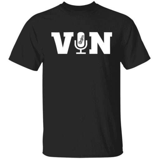 Vin Scully microphone Tee Shirt