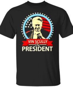 Vintage Vin Scully For President Tee Shirt