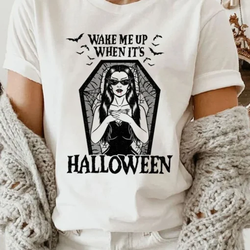 Wake Me Up When It's Halloween Tee Shirt