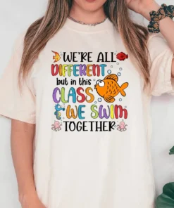 We're All Different But In This Class We Swim Together Halloween T-Shirt