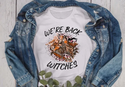 We're Back Witches Hocus Pocus Halloween Tee Shirt