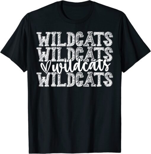 Wildcats Spirit Wear Game Day School Mascot Sport Fan Team Tee Shirt