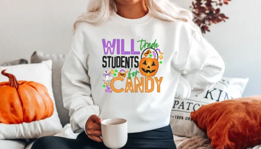 Will Trade Students for Candy Halloween Tee Shirt