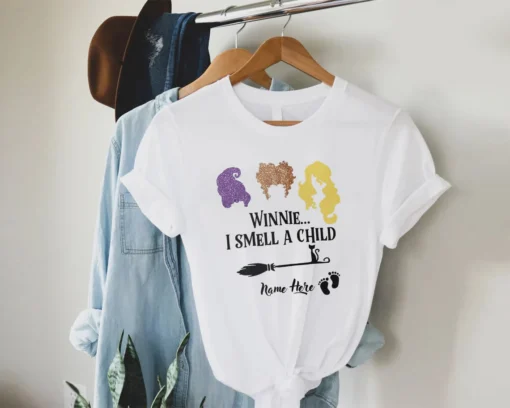 Winnie I Smell A Child Pregnancy Halloween Tee Shirt