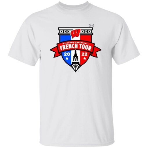 Wisconsin badgers basketball french tour 2022 Tee shirt