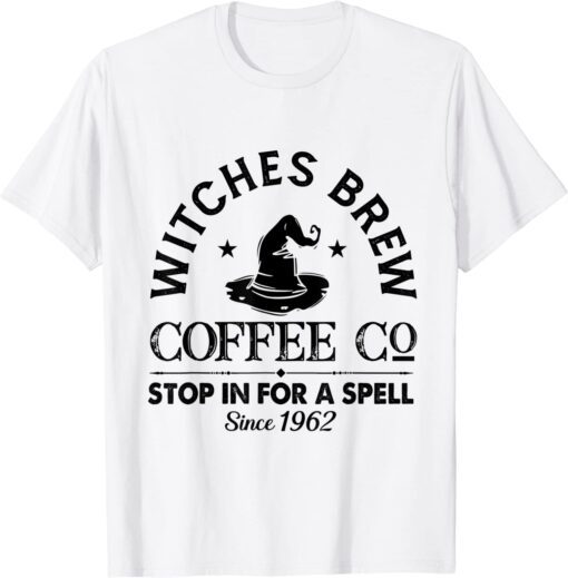 Witch Hat Witches Brew Coffee Halloween Tee Shirt