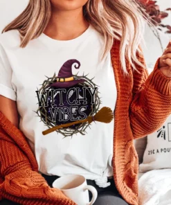 Witchy vibes Halloween Tee Shirt