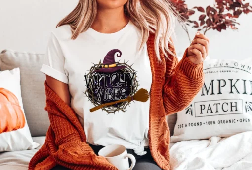 Witchy vibes Halloween Tee Shirt