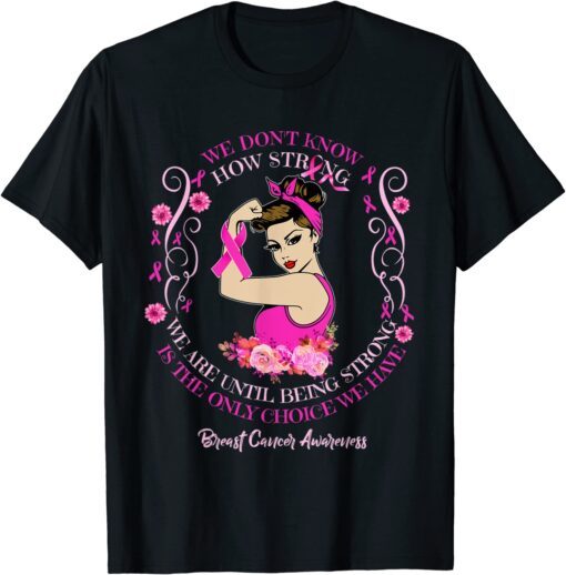 Womens Breast Cancer Awareness Ribbon Tee Shirt