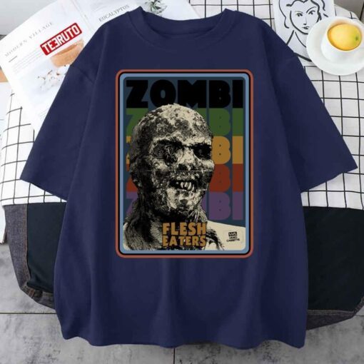 Zombi Flesh Eaters Halloween Tee Shirt