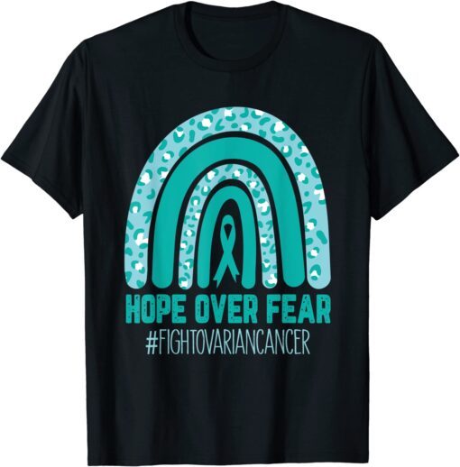 fight Ovarian cancer Awareness Teal Ribbon products Tee Shirt