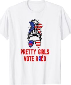 pretty girls vote republican vote red elections 2022 Tee Shirt