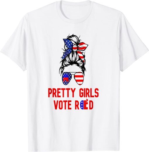 pretty girls vote republican vote red elections 2022 Tee Shirt