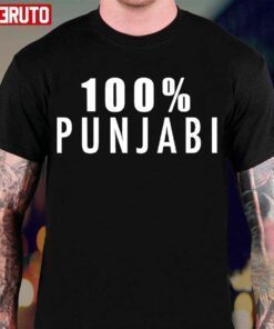 100 Pure Punjabi Quote Quality Fan Retro Tee Shirt