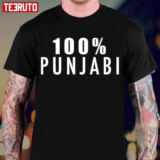 100 Pure Punjabi Quote Quality Fan Retro Tee Shirt