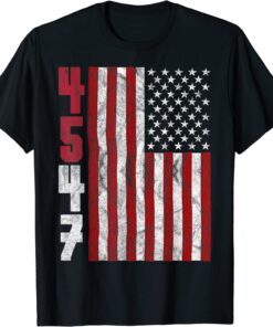 45 47 Trump 2024 Vintage US Flag Trump Supporter Tee Shirt