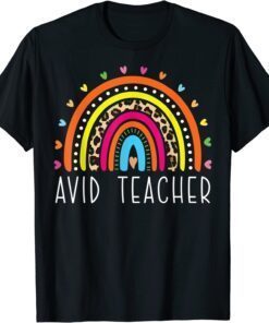 AVID Teacher Boho Rainbow Back To School Appreciation Tee Shirt