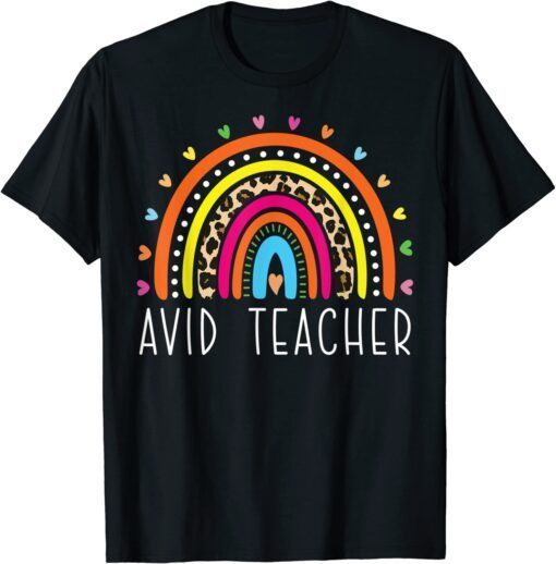 AVID Teacher Boho Rainbow Back To School Appreciation Tee Shirt