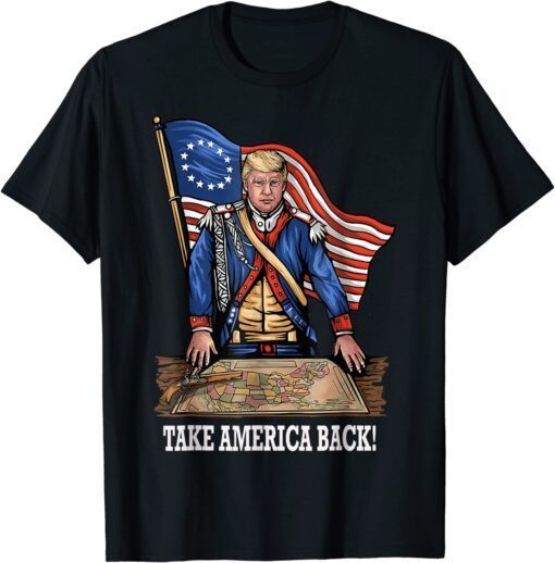 American Flag Donald Trump 2024 Take America Back Election Classic Shirt