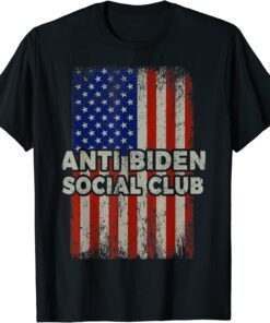 Anti Biden Social Club Distressed American Trump 2024 Tee Shirt