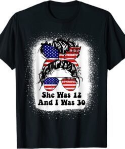 Biden She Was 12 and I Was 30 Vintage American Messy Bun Tee Shirt