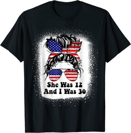 Biden She Was 12 and I Was 30 Vintage American Messy Bun Tee Shirt