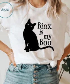 Binx is my Boo Cat in Hocus Pocus Tee Shirt