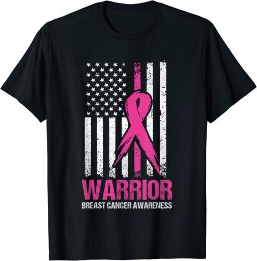 Breast Cancer Awareness Warrior Fighter Pink Ribbon Tee Shirt