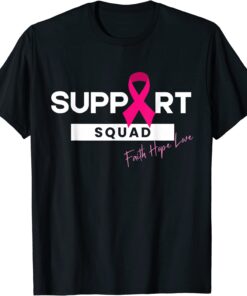 Breast Cancer Warrior Support Squad Breast Cancer Awareness Tee Shirt