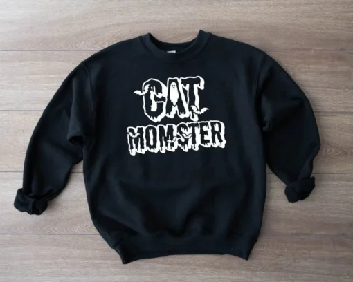 Cat Momster Halloween Tee Shirt