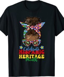 Celebrate Hispanic Heritage Month Messy Bun T-Shirt