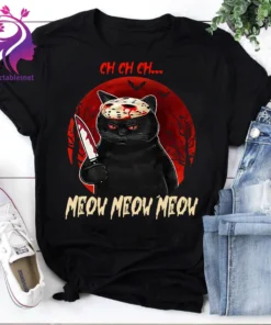 Ch Ch Ch Meow Meow Meow Jason Voorhees Halloween Tee Shirt