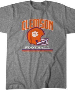 Clemson: Vintage Football Helmet Tee Shirt