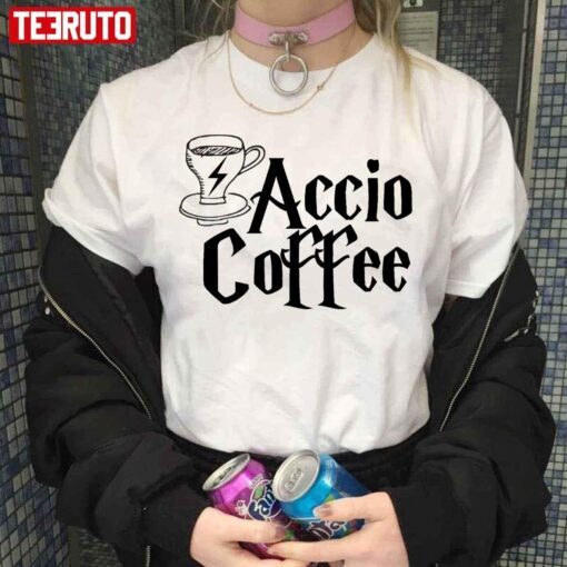 Coffee Spell Harry Potter Style Accio Coffee Tee Shirt