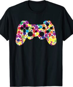 Colorful Polka Dot Game Controller International Dot Day Tee Shirt