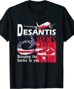 DESANTIS AIRLINES American Flag Tee Shirt