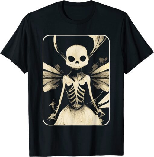 Dark Art Fairycore Butterfly Skeleton T-Shirt