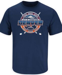 Denver City of Champions Denver Football and Hockey Tee Shirt