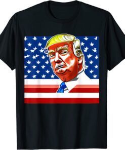 Donald Trump Is Our Hero American Flag Tee Shirt