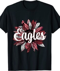 Eagles School Mascot Sunflower Sports Fan Team Spirit Tee Shirt