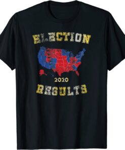 Election Results Map, 2020 2024 Election State Voting Retro Tee Shirt